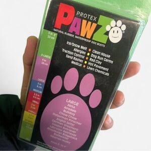 PAWZ Black Rubber Dog‎ Boots - Large